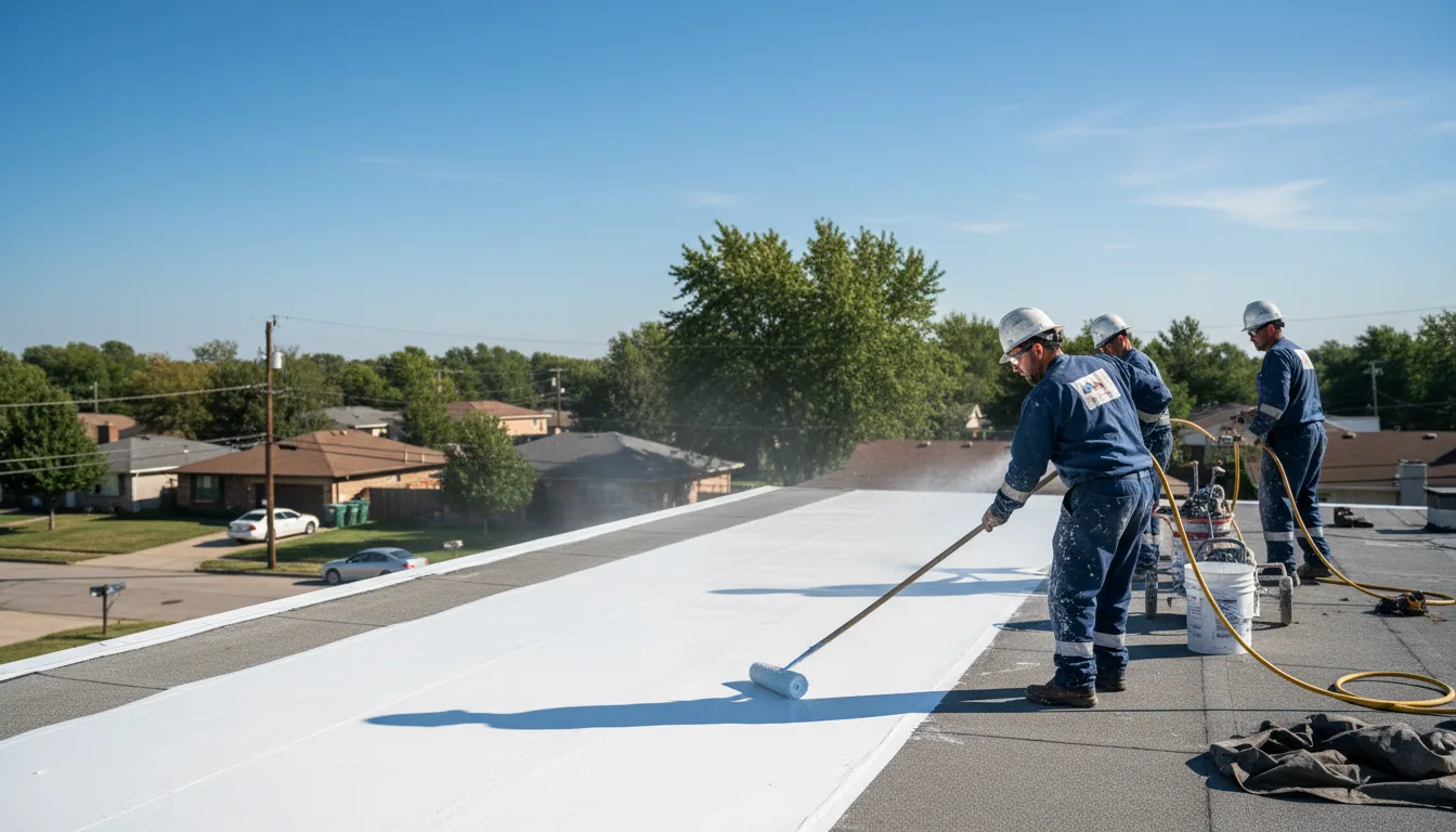 Commercial roof coating in Holland, MA near me
